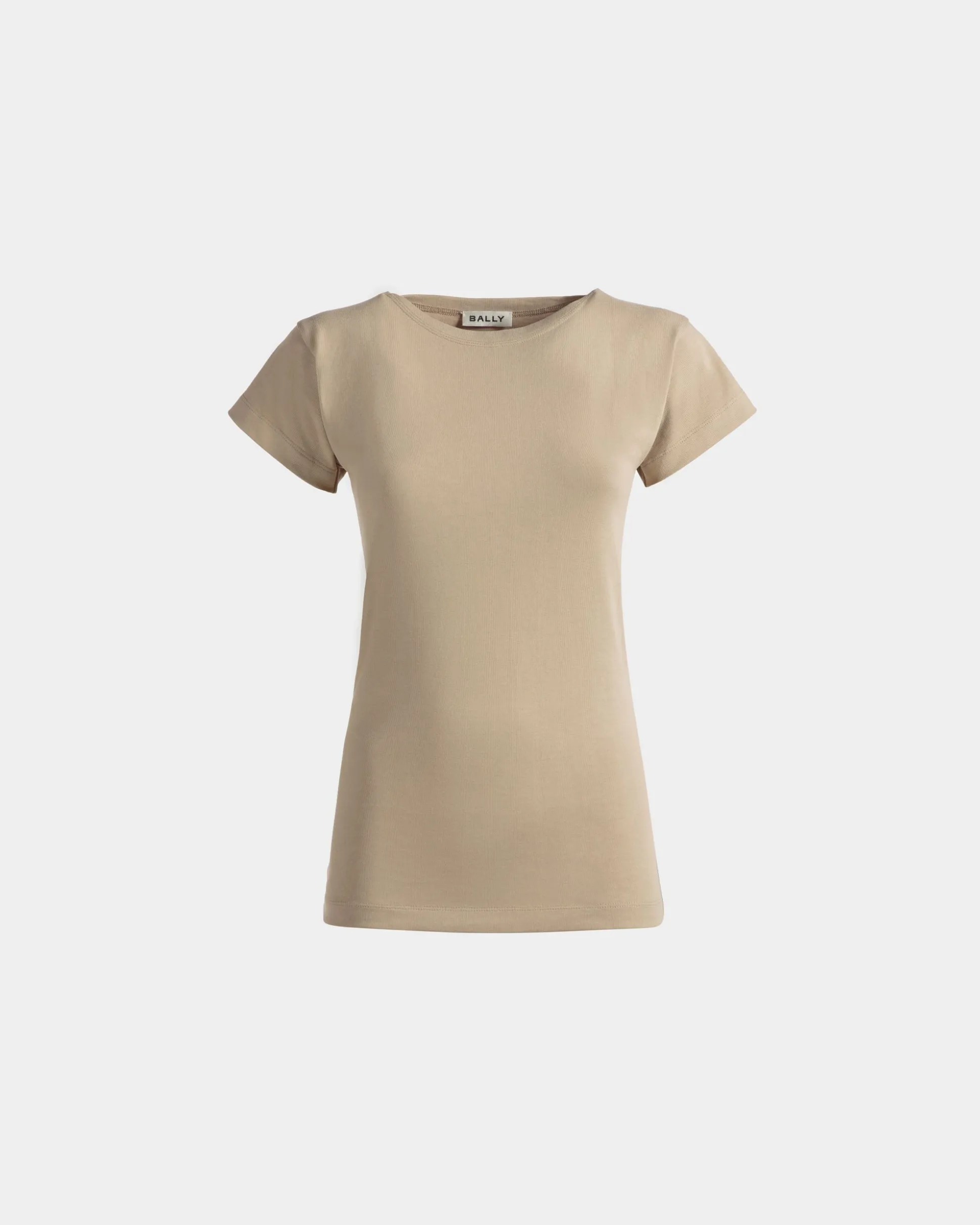 T-Shirt in Beige Cotton