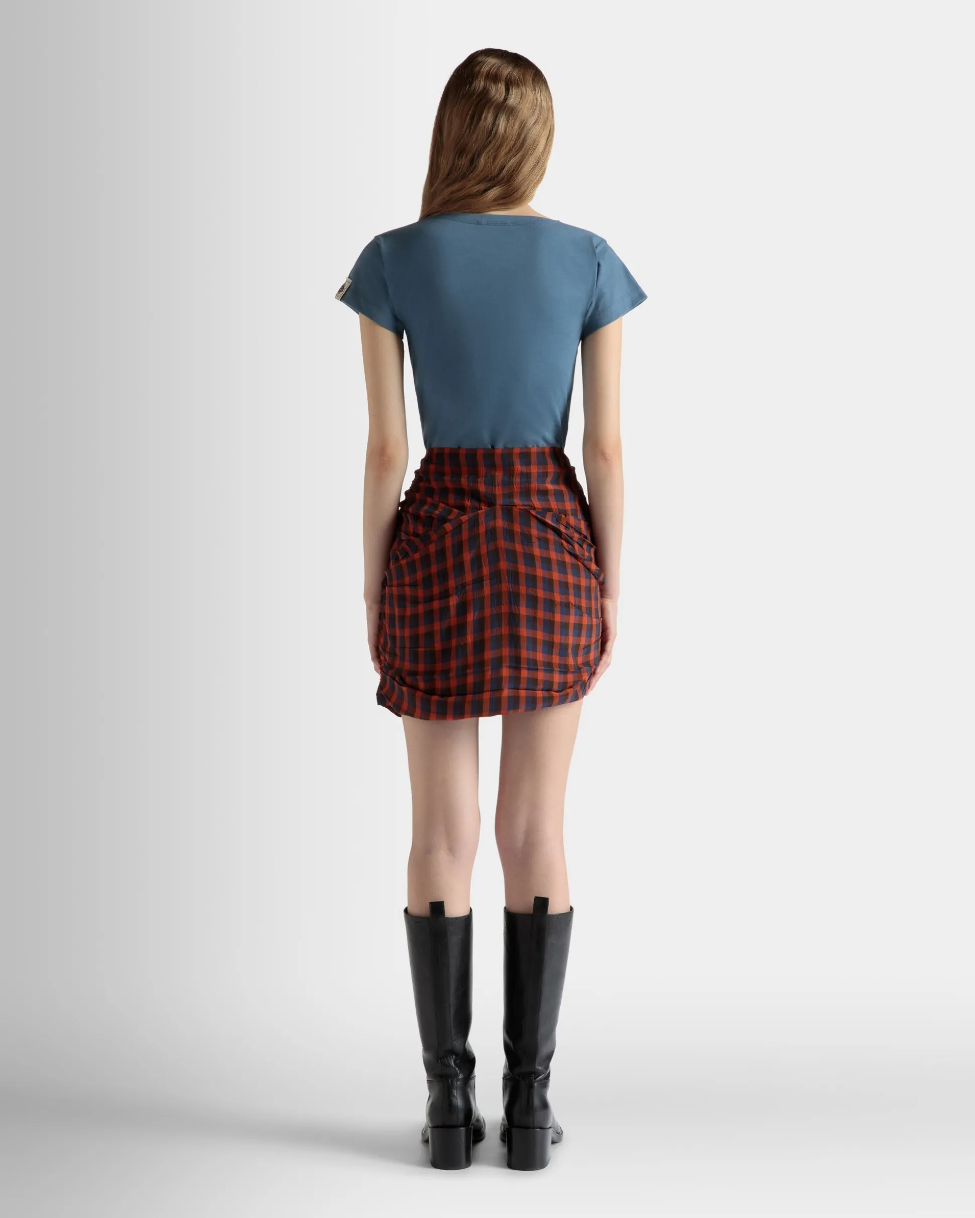 T-Shirt in Light Blue Cotton
