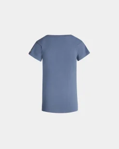 T-Shirt in Light Blue Cotton