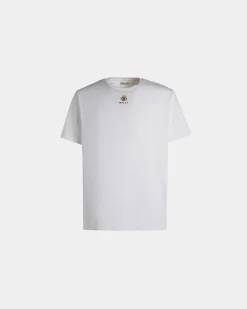T-Shirt With a Bally Crest Logo In White Cotton