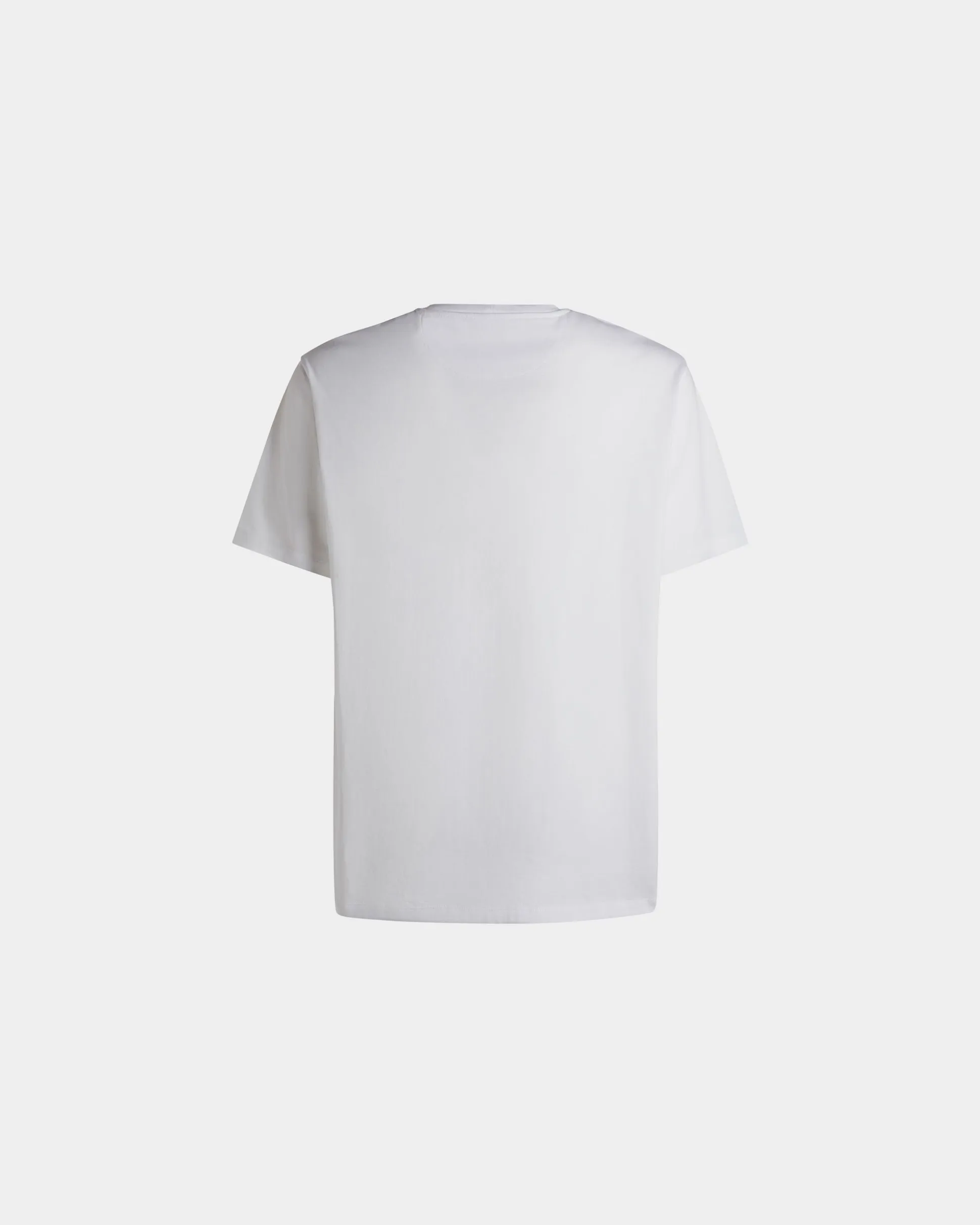 T-Shirt With a Bally Crest Logo In White Cotton
