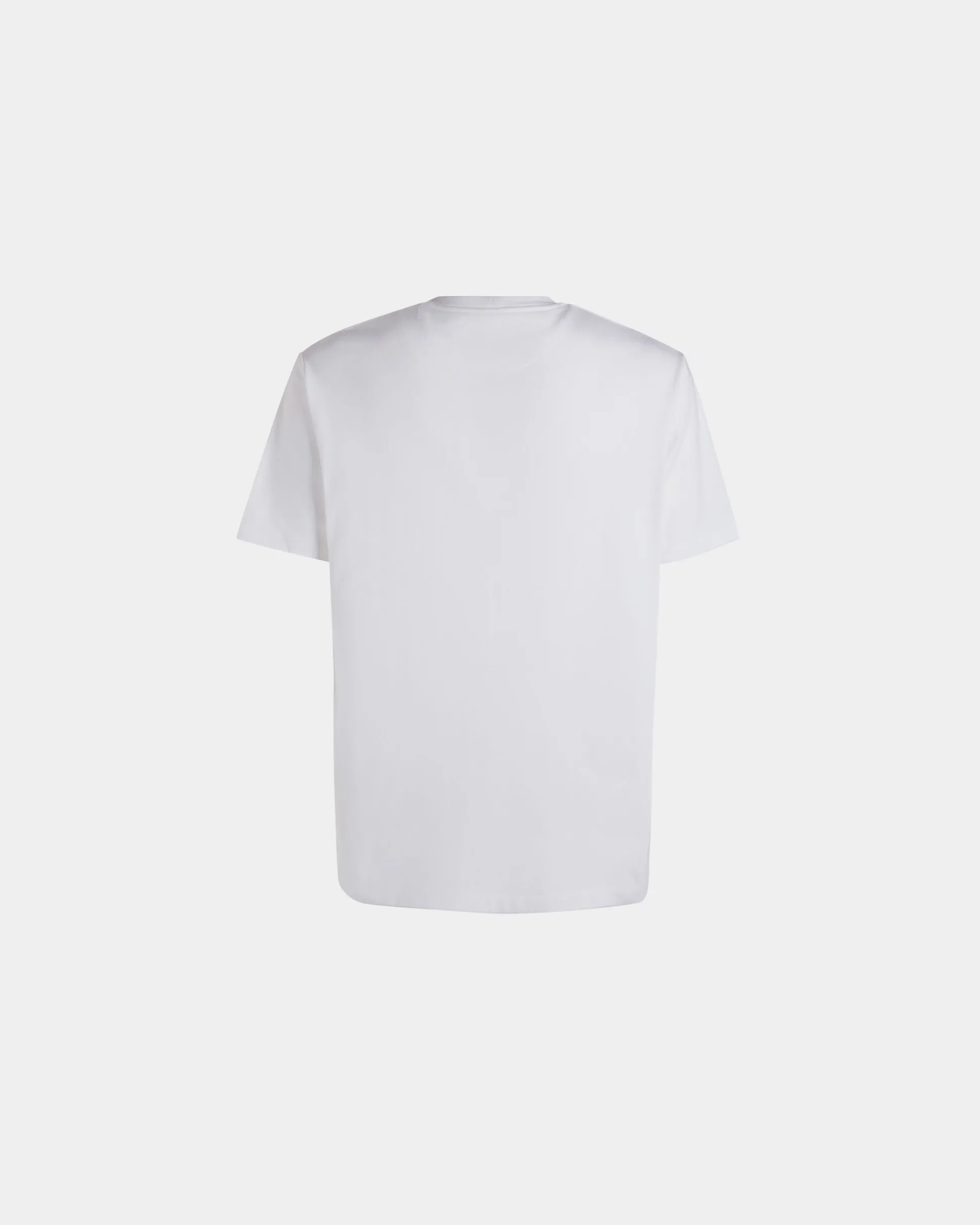 T-Shirt With Bally Crest Logo In White Cotton