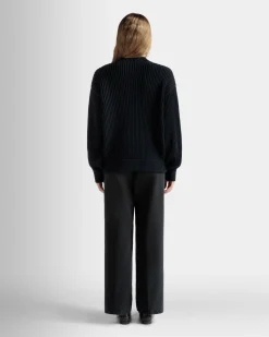 Turtle Neck in Navy Blue Cotton