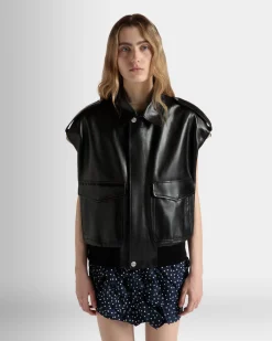Vest in Black Leather