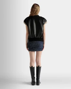 Vest in Black Leather