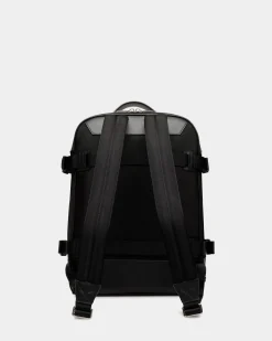 Vogel Backpack In Black Nylon And Recycled Leather